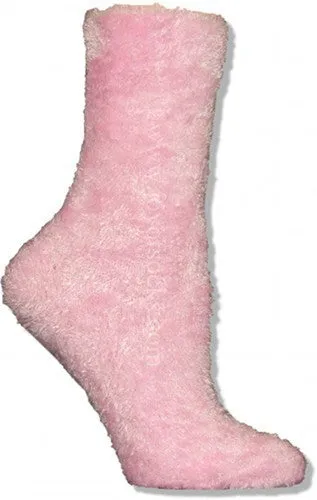 Pink Soft And Fuzzy Socks (Women's)