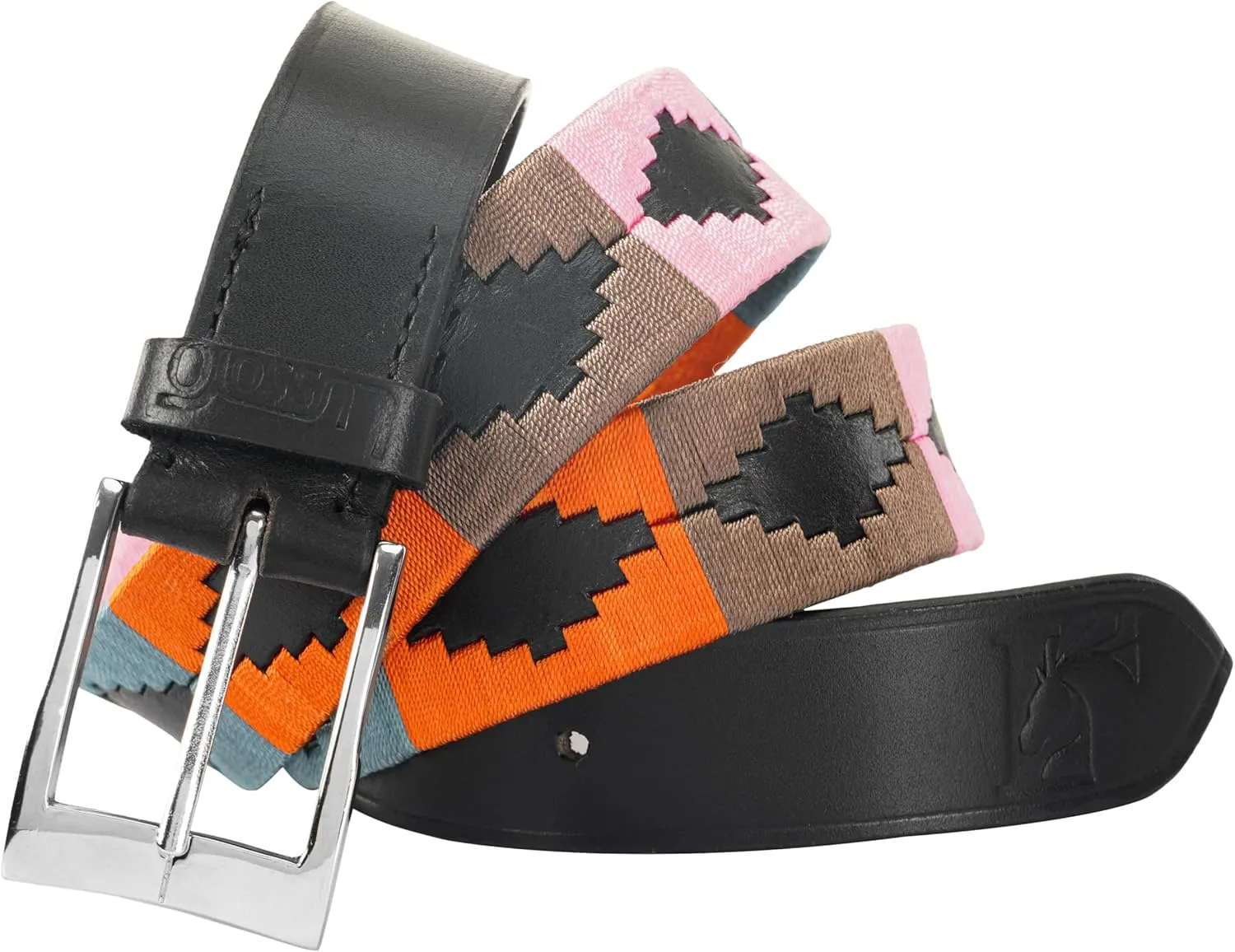 Polo Belt 100% Leather Embroidered Unisex Gaucho Argentina Strong Argentinian Style Hand Stitched Argentinian Leather