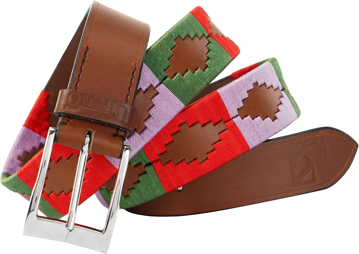 Polo Belt 100% Leather Embroidered Unisex Gaucho Argentina Strong Argentinian Style Hand Stitched Argentinian Leather