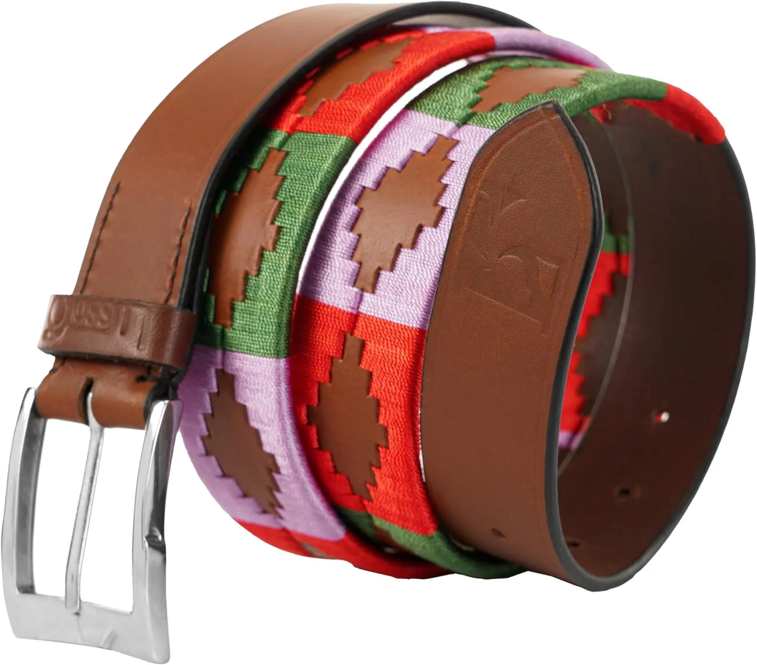 Polo Belt 100% Leather Embroidered Unisex Gaucho Argentina Strong Argentinian Style Hand Stitched Argentinian Leather