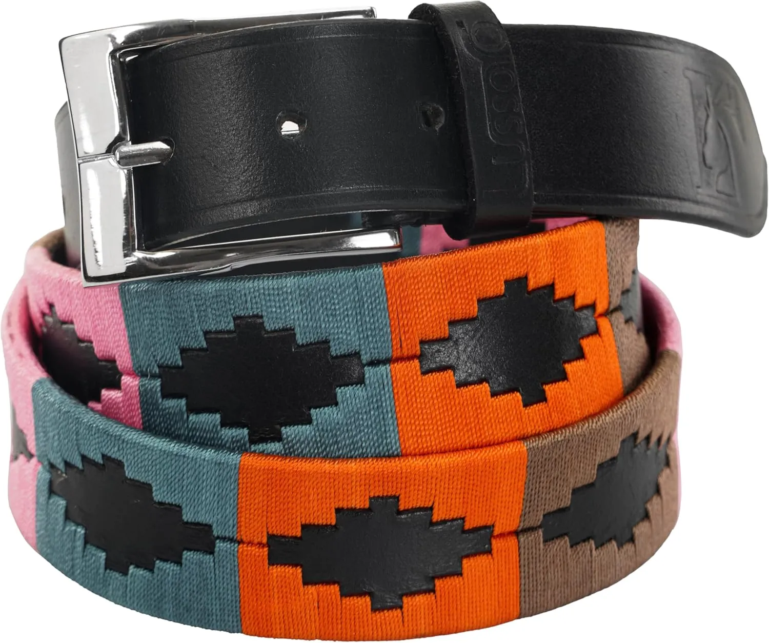 Polo Belt 100% Leather Embroidered Unisex Gaucho Argentina Strong Argentinian Style Hand Stitched Argentinian Leather