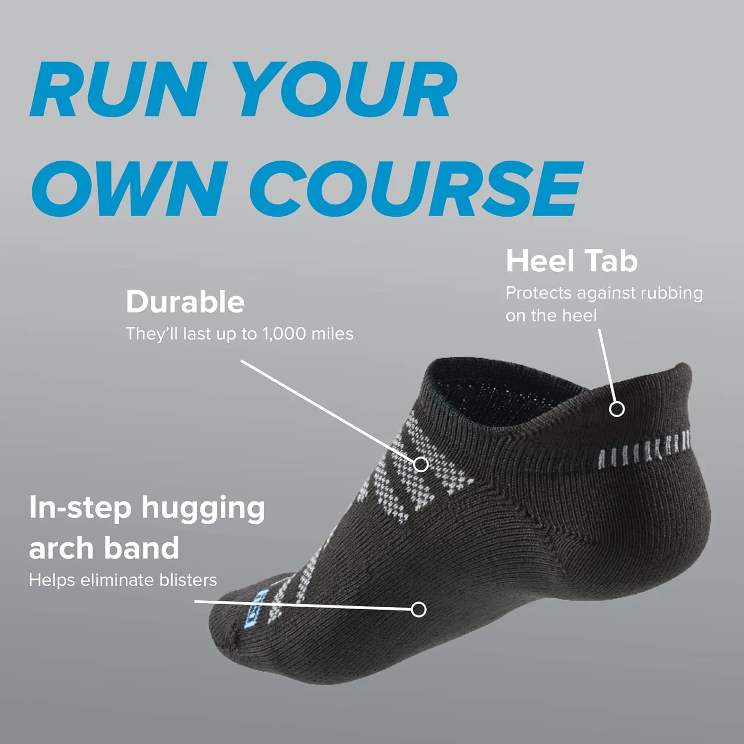 R-Gear Drymax No Show Running Socks For Men and Women | Breathable, Moisture Control & Anti Blister | 3 Pack