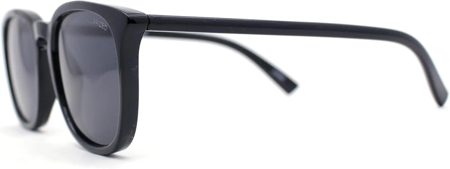 SA106 Polarized Gentlemanly Minimal Keyhole Bridge Thin Horn Rim Sunglasses