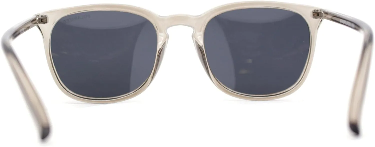 SA106 Polarized Gentlemanly Minimal Keyhole Bridge Thin Horn Rim Sunglasses