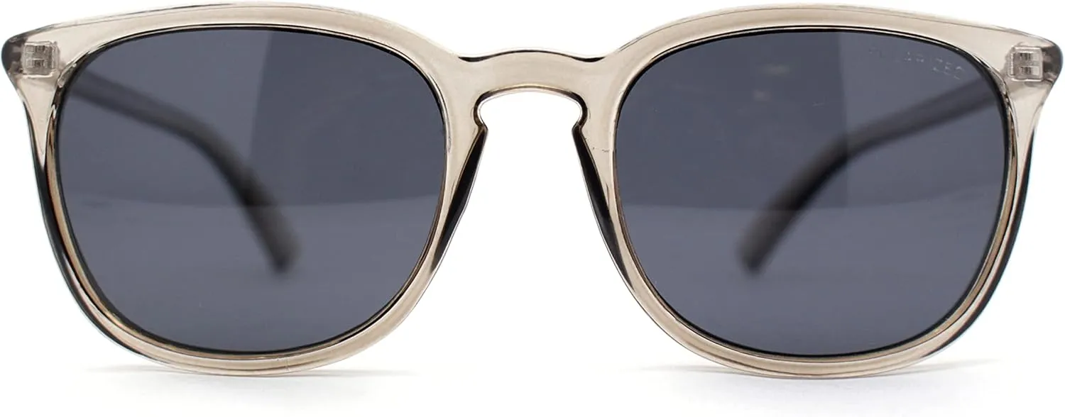 SA106 Polarized Gentlemanly Minimal Keyhole Bridge Thin Horn Rim Sunglasses