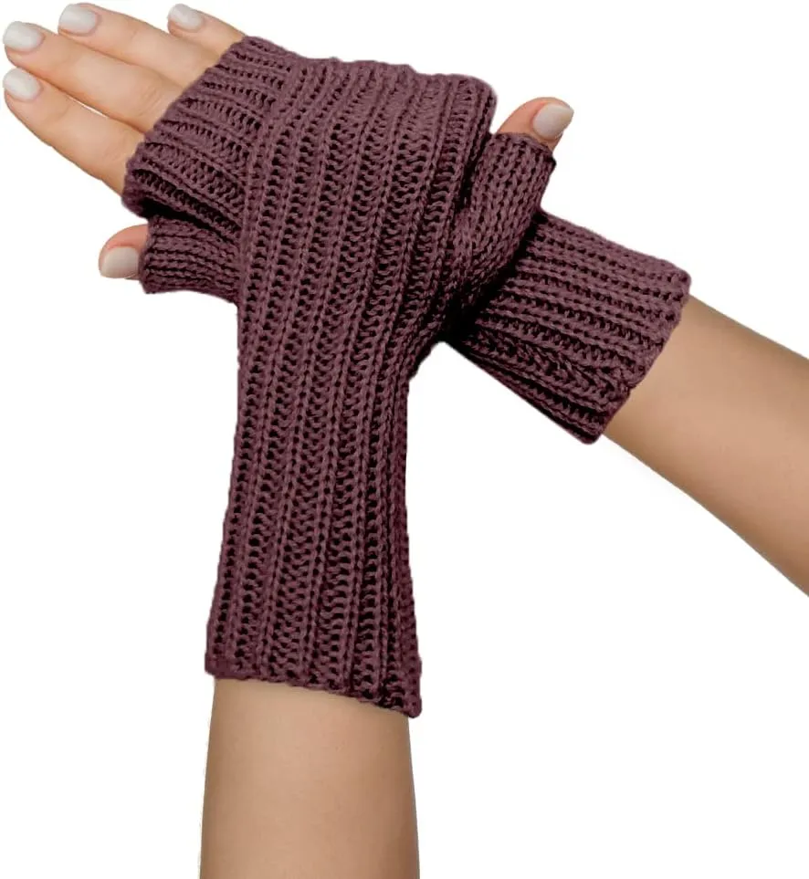 TINKUY PERU Alpaca Wool Fingerless Gloves  Unisex, Hand-Knitted, Warm, Soft, Hypoallergenic  One Size for Winter & Work