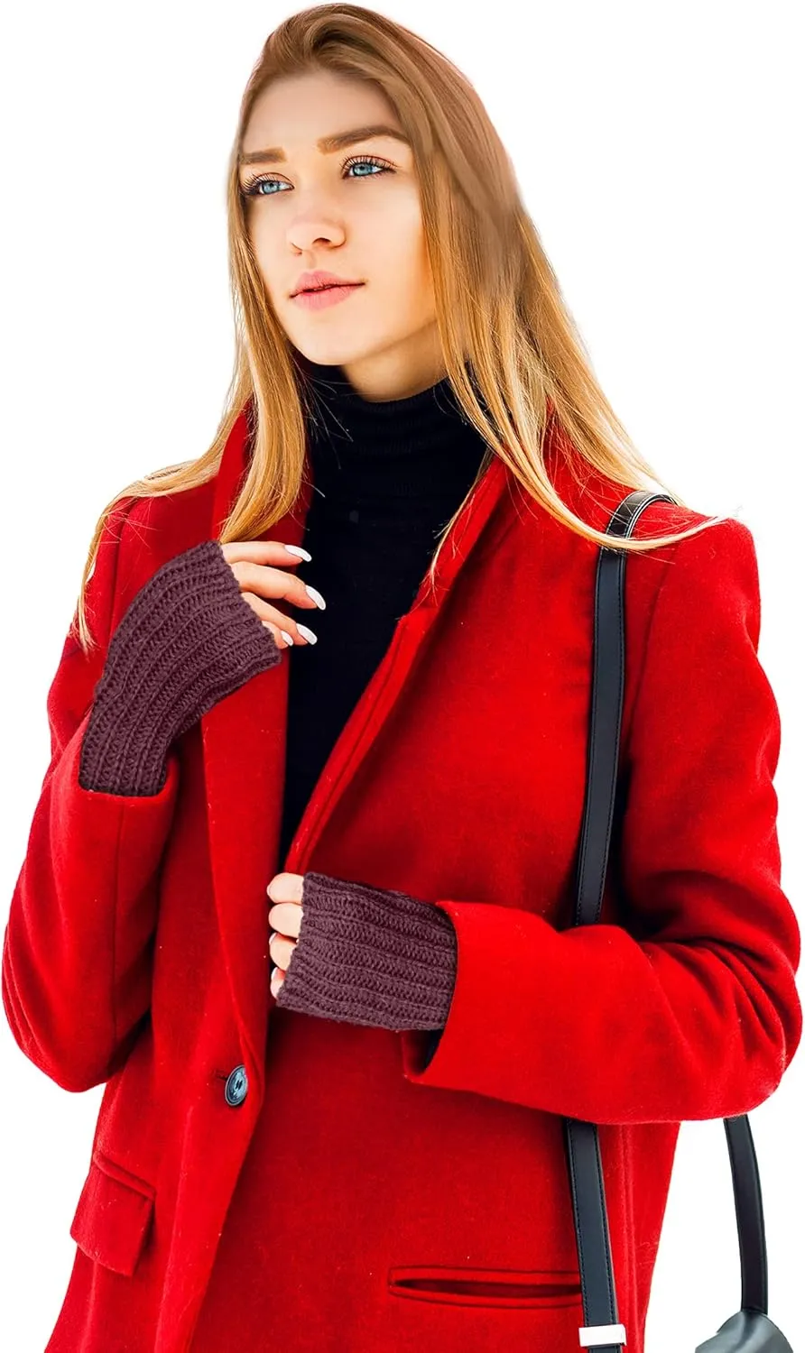 TINKUY PERU Alpaca Wool Fingerless Gloves  Unisex, Hand-Knitted, Warm, Soft, Hypoallergenic  One Size for Winter & Work