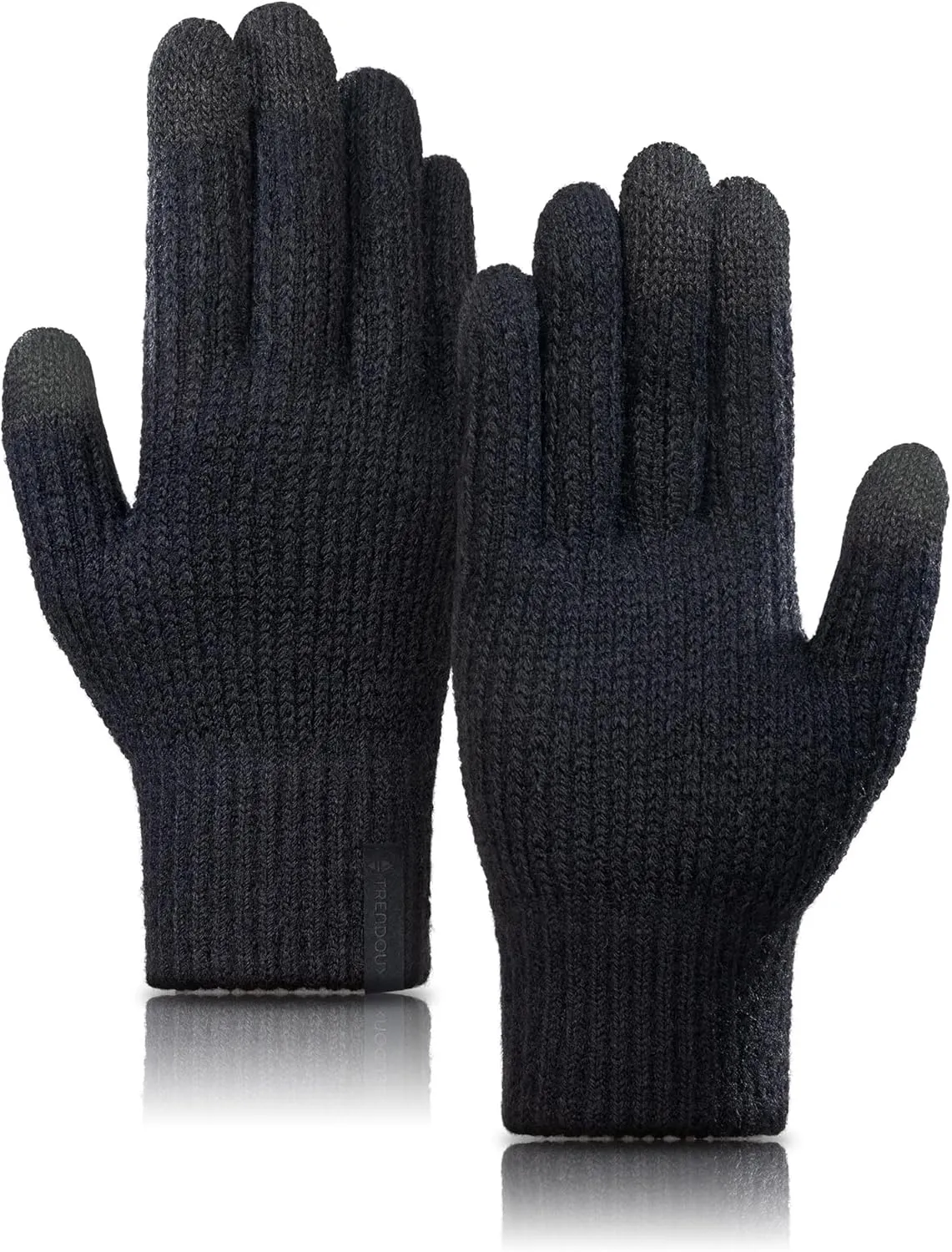 TRENDOUX Merino Wool Thick Winter Gloves for Men Women Touchscreen Fingers Stretch Warm Soft Skin-Friendly Anti-pilling