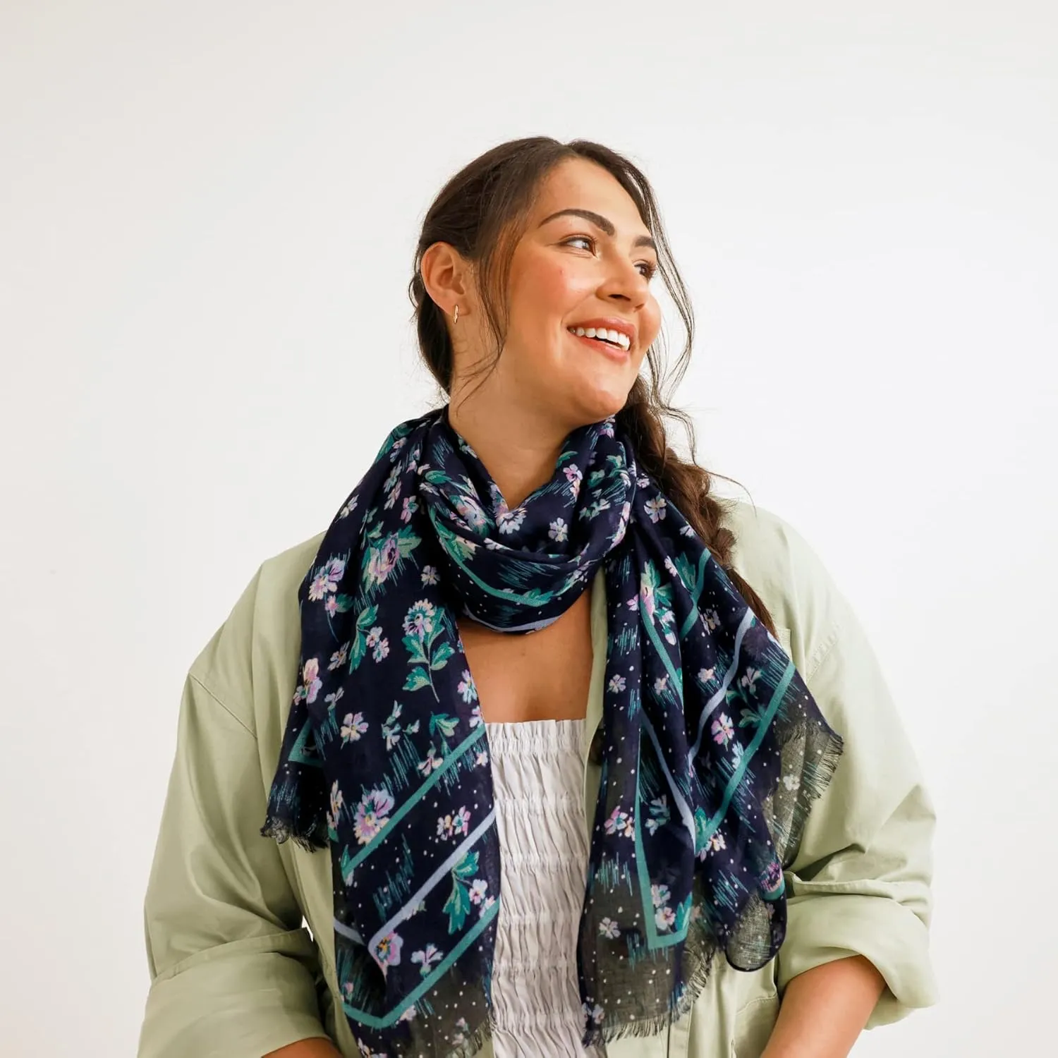 Vera Bradley Women's Lightweight Soft Fringe Scarf