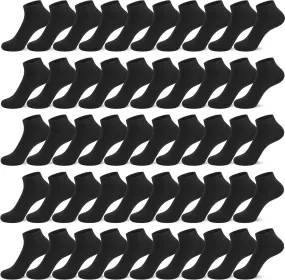Women's Bamboo Viscose Ankle Socks -Soft, Breathable, Anti-Odor Thin Socks Casual 50 Pairs, Bulk Pack, Wholesale