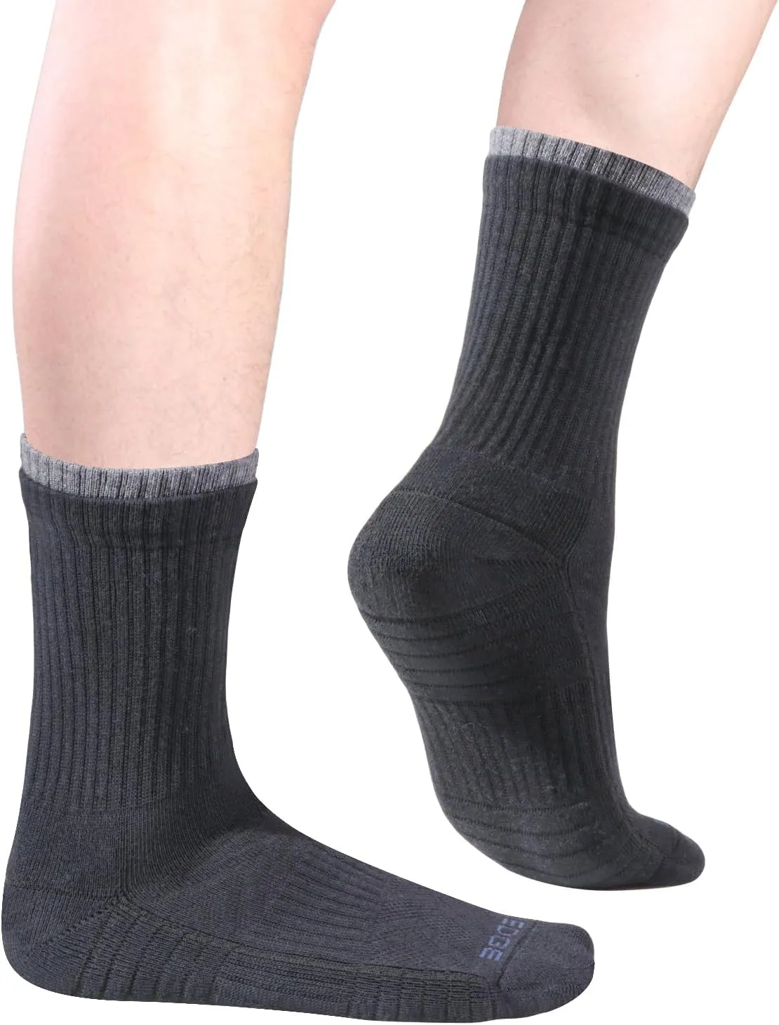 Womens Moisture Wicking Cushioned Cotton Casual Everyday Work Gym Training Athletic Crew Socks for Women, 5 Pairs