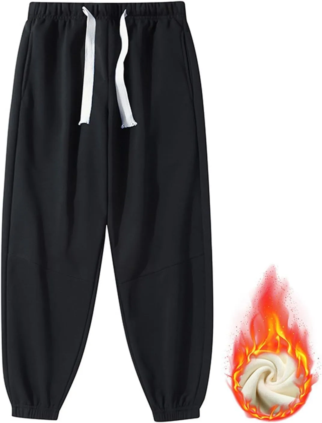 Womens Warm Sherpa Lined Sweatpants Cinch Bottom Athletic Jogger Casul Baggy Fleece Pants