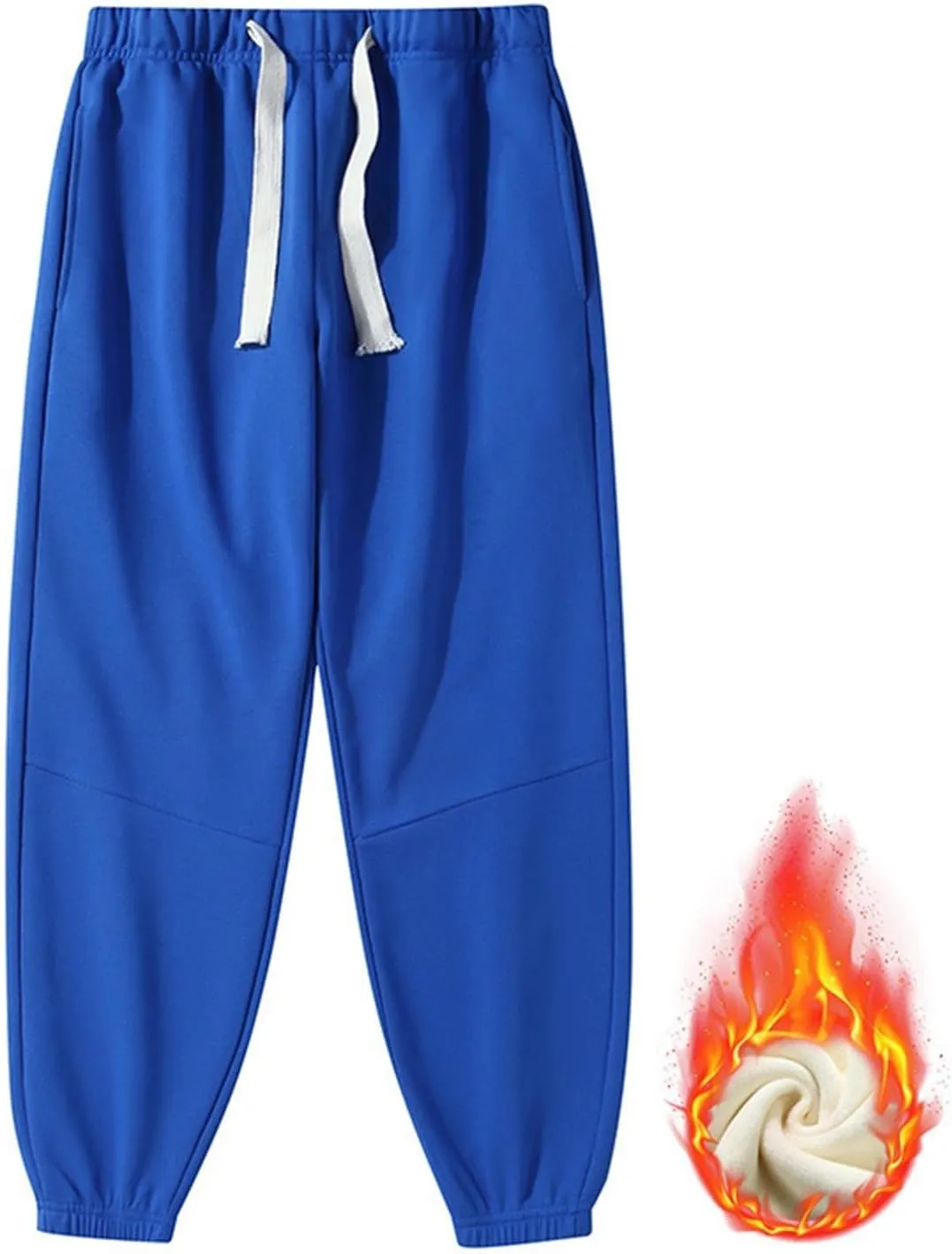 Womens Warm Sherpa Lined Sweatpants Cinch Bottom Athletic Jogger Casul Baggy Fleece Pants